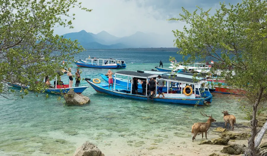 Guests on the boat to Menjangan Island